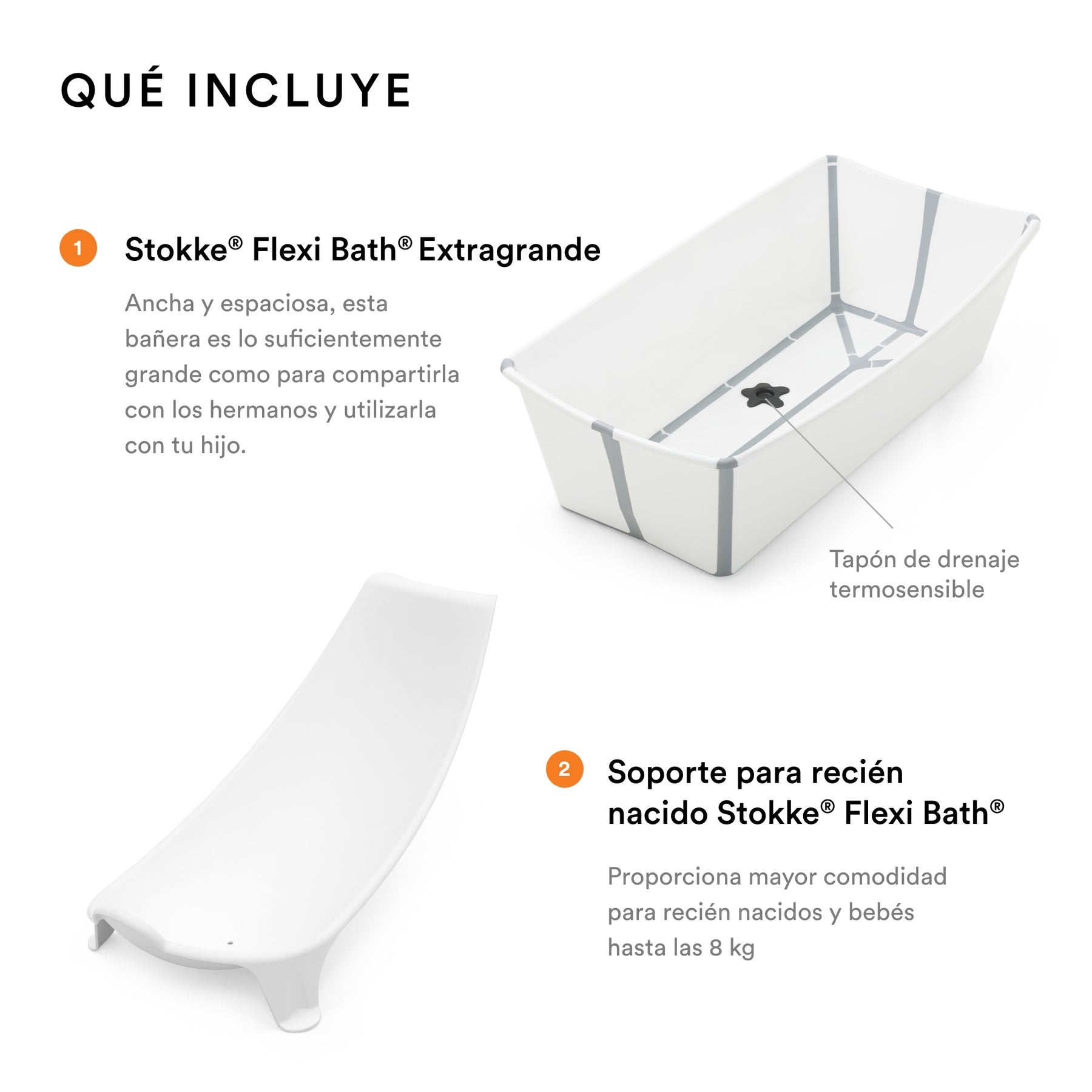 Bañera Plegable Stokke Flexi Bath XL White - Stokke